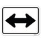 Signmission Bidirectional Arrow Black Heavy-Gauge Aluminum Rust Proof Parking Sign, 18" x 24", A-1824-24312 A-1824-24312 - alternate 1